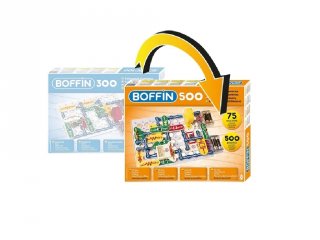 Boffin 300 - Boffin 500 bővítő készlet, elektromos kísérletező készlet (75 alkatrész, tudományos játék, 7-12 év)