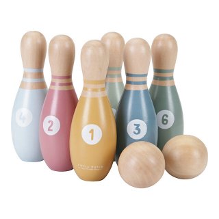 Bowling készlet, Little Dutch fa ügyességi játék (7110, 3-10 év)