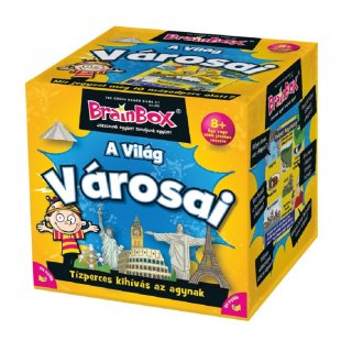 BrainBox, A világ városai (memóriafejlesztő kvíz társasjáték, 8-99 év)