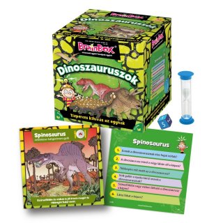 BrainBox Dinoszauruszok, memóriafejlesztő kvíz társasjáték (5-14 év)