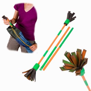 Bravo Stick ördögbot, üvegszálas virágbot (rózsaszín-zöld) (Bravo Juggling, mozgás-, és egyensúlyfejlesztő ügyességi játék, 7-99 év)