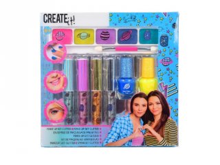 Canenco Create It! Make-Up 7 db-os szett csillámos színekkel, kreatív készlet (6-10 év)