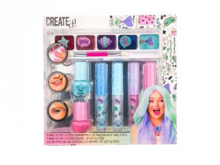 Canenco Create It! Make-Up szett csillámos sellő színekkel, kreatív készlet (6-10 év)