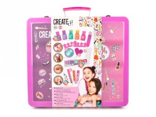 Canenco Create It! Make-Up szett fém bőröndben színváltós színekkel, kreatív készlet (6-10 év)