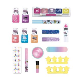 Canenco Create It! Make-Up szett neon és csillámló színekkel fém bőröndben, kreatív készlet (6-10 év)