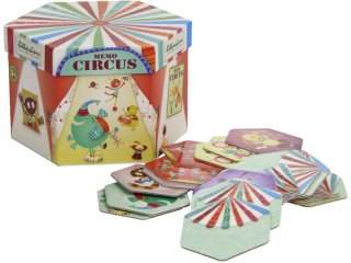 Cirkusz memóriajáték (lilliputiens, 86427, párosító játék, 3-6 év)