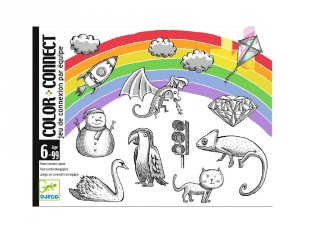 Color connect Színes kapcsolatok, Djeco színasszociációs kártyajáték - 5088 (6-99 év)