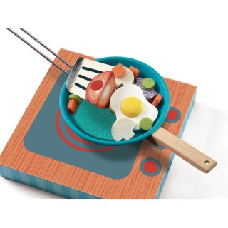 Cook & Scratch sütés-főzés, Djeco kreatív szerepjáték fából - 5502 (3-7 év)