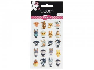 Cooky 3D matrica, A tanya állatai (Avenue Mandarine, kb. 20 db-os kreatív játék, 3-12 év)