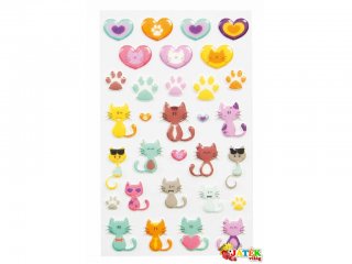 Cooky 3D matrica, Cicák és szívecskék (Avenue Mandarine, kb. 20 db-os kreatív játék, 3-12 év)