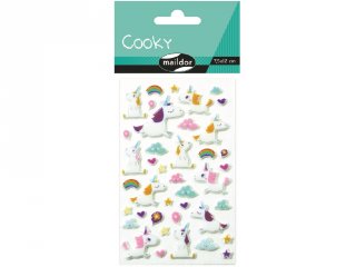 Cooky 3D matrica, Egyszarvúak (Avenue Mandarine, kb. 20 db-os kreatív játék, 3-12 év)