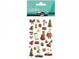 Cooky 3D matrica, Klasszikus karácsony (Avenue Mandarine, CY042O, kb. 20 db-os kreatív játék, 3-12 év)