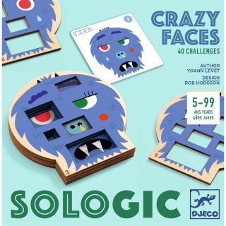 Crazy faces Szörnyülködés, Djeco logikai játék - 8591 (5-10 év)