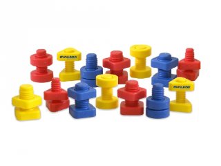 Csavarozós játék (Miniland, 31721, kreatív építőjáték, 3-6 év)