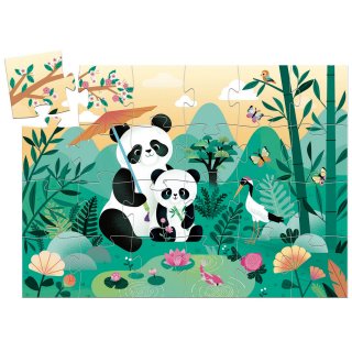 Cuki panda 24 db-os formadobozos puzzle, Djeco kirakó - 7282 (3-5 év)
