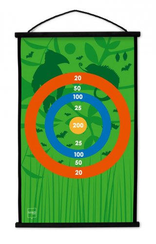 Darts kezdőkészlet Dzsungel, kétoldalas ügyességi játék (Scratch, 3-7 év)