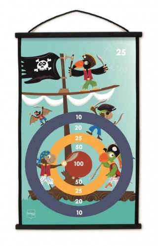 Darts kezdőkészlet Kalózok, ügyességi játék 38x60 cm (Scratch, 3-8 év)