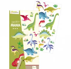 Decalco Mania, Satírozós matrica, Dinoszauruszok (Avenue Mandarine, CC047C, kreatív játék, 5-12 év)