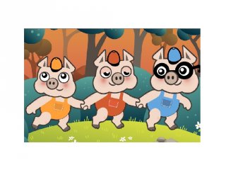 Diafilm, The Three Little Pigs (A három kismalac angolul)