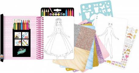 Divattervező füzet Hercegnős ruhák, Buki kreatív játék (6-12 év)