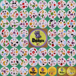 Dobble játék (Asmodee, megfigyelés gyorsaság kártyajáték, 6-12 év)