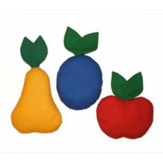 Egyensúlyzsák, babzsák gyümölcs alakú vegyes színekben, mozgásfejlesztő játék (1 db, 3-8 év)