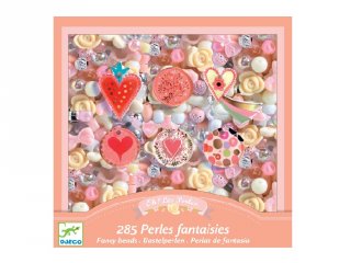 Ékszerkészítő szett gyöngyökkel Hearts, Djeco kreatív készlet - 9855 (6-10 év)