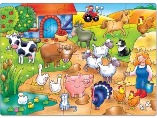 Élet a farmon puzzle (Orchard, who's on the farm?, 20 db-os puzzle, 3-6 év)