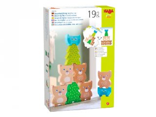 Építőjáték Erdei állatok, Haba 19 db-os készségfejlesztő bébijáték fából (HABA-306705, 2-4 év)