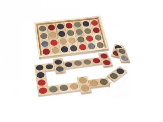 Érzékelő dominó, fa készségfejlesztő logikai játék (50313, Goula, 3-7 év)