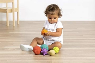 Érzékelő labdák, Miniland készségfejlesztő bébijáték (97314, 0-3 év)