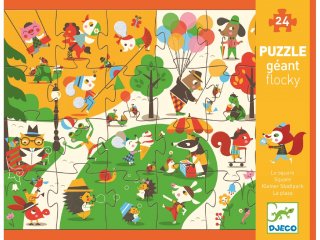 Érzékelős óriás puzzle, A parkban (Djeco, 7013, 24 db-os kirakó, 3-5 év) 
