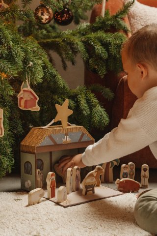 Fa Betlehem játékkoffer, Little Dutch karácsonyi szerepjáték (4862, 18 hó-7 év)