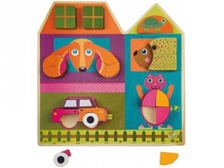 Fa Puzzle, Ház Városlakók (Oops, 3D-s bébi fajáték, 0-2 év)