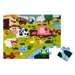 Farm állatok, Janod 20-db-os tapintós puzzle (2772, 2-4 év)