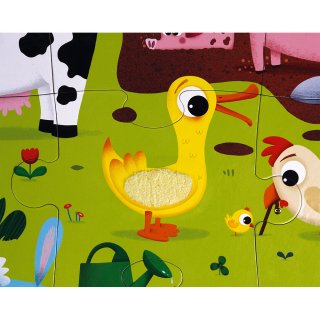 Farm állatok, Janod 20-db-os tapintós puzzle (2772, 2-4 év)