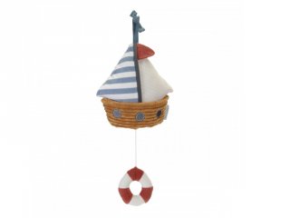 Felhúzható zenélő Hajó, Little Dutch plüss babajáték (8605, 0-2 év)