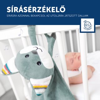 Felix róka szundikendő sírásérzékelő modullal, babajáték (ZAZU)