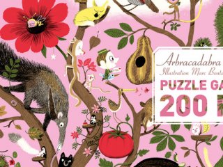 Festmény puzzle, Állatok a fán (Djeco, 7602, 200 db-os kirakó, 6-14 év)