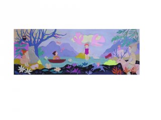 Festmény puzzle Children's lake, Djeco 100 db-os kirakó - 7635 (5-12 év)