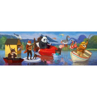 Festmény Puzzle Nyári tó, Djeco 350 db-os kirakó - 7617 (7-99 év)