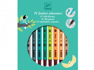 Filctollecset föld színekben (Djeco, 8801, 10 db-os kreatív készlet, 5-12 év)