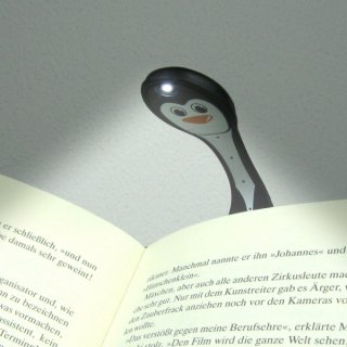Flexilight hajlítható olvasólámpa és könyvjelző, Pingvines 