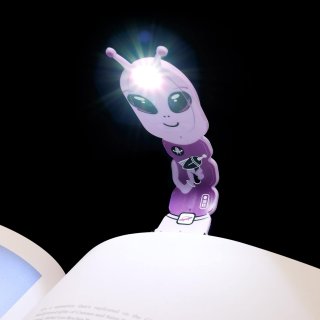 Flexilight hajlítható olvasólámpa és könyvjelző, Űrlény lila