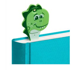 Flexilight hajlítható olvasólámpa és könyvjelző, Zöld dínó