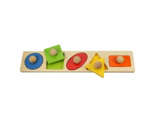 Fogantyús formaberakó, Geometriai alakzatok (Bigjigs, bébi fajáték, 0-2 év)