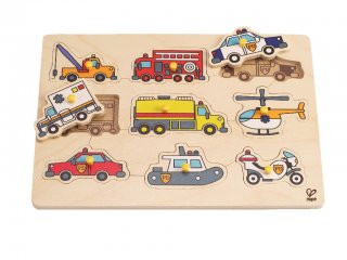 Fogantyús formaberakó, Szirénázó járművek (Hape, bébi fajáték, 0-2 év)