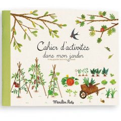 Foglalkoztató füzet Természet - Kis kertem, kreatív szett (712601, Moulin Roty, 4-8 év)