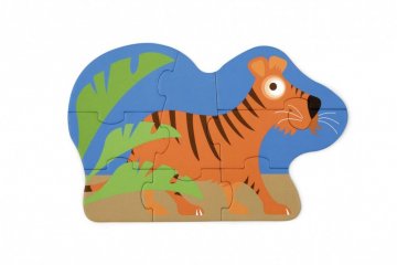 Forma kirakó A dzsungel állatai, bébi puzzle (Scratch, 2-4 év)