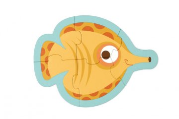 Forma kirakó Az óceán állatai, bébi puzzle (Scratch, 2-4 év)
